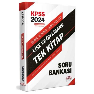Editör Yayınları 2024 KPSS Lise ve Önlisans Tek Kitap Soru Bankası