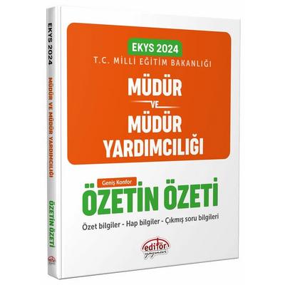 Editör Yayınları 2024 MEB EKYS Müdür ve Müdür Yardımcılığı Özetin Özeti