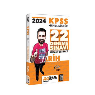HocaWebde Yayınları 2024 KPSS GK Tarih Tamamı Çözümlü 22 Deneme Sınavı