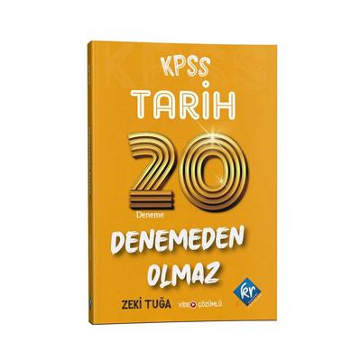 Kr Akademi Yayınları KPSS Tarih Denemeden Olmaz 20 Deneme Video Çözümlü 