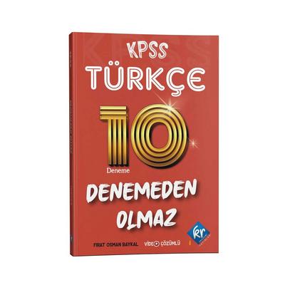 Kr Akademi Yayınları KPSS Türkçe Denemeden Olmaz 10 Deneme Video Çözümlü 