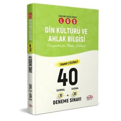 LGS Din Kültürü ve Ahlak Bilgisi Tamamı Çözümlü 40 Deneme Sınavı Editör Yayınevi