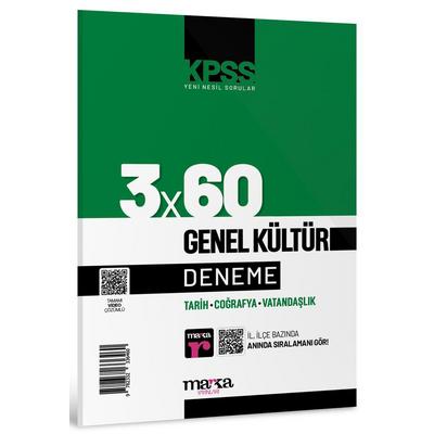 Marka Yayınları 2024 KPSS Genel Kültür 3x60 Deneme Sınavı