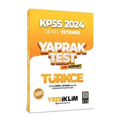 Yediiklim Yayınları 2024 KPSS Genel Yetenek Türkçe Çek Kopart Yaprak Test