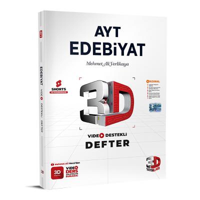 3D Yayınları AYT Edebiyat Video Destekli Defter