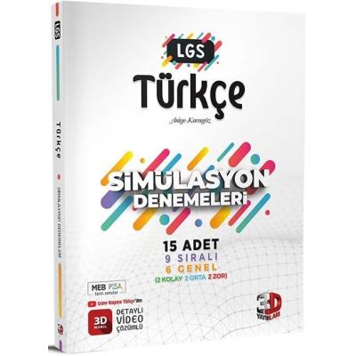 3D Yayınları Lgs 8. Sınıf Türkçe Simülasyon 15 Deneme