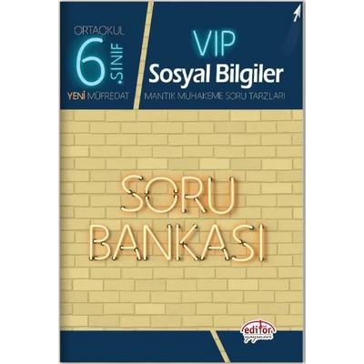 6. Sınıf VIP Sosyal Bilgiler Soru Bankası Editör Yayınevi