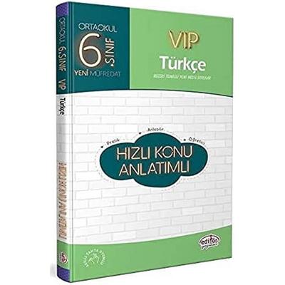 6. Sınıf VIP Türkçe Hızlı Konu Anlatımlı Editör Yayınevi