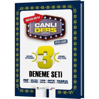 Akademi Denizi KPSS Lisans Genel Kültür Genel Yetenek 3 lü Deneme Seti