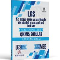 Alan Yayınları LGS 8. Sınıf  T.C. İnkılap Tarihi ve Atatürkçülük Din Kültürü ve İngilizce Konularına Göre Çıkmış Sorular