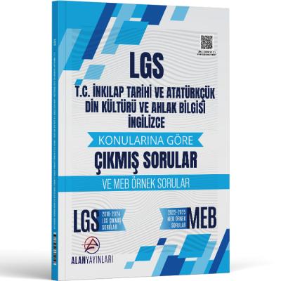 Alan Yayınları LGS 8. Sınıf  T.C. İnkılap Tarihi ve Atatürkçülük Din Kültürü ve İngilizce Konularına Göre Çıkmış Sorular