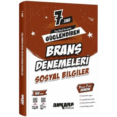 Ankara Yayıncılık 7. Sınıf Sosyal Bilgiler Güçlendiren Branş Denemeleri