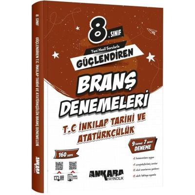 Ankara Yayıncılık LGS 8. Sınıf T.C. İnkılap Tarihi ve Atatürkçülük Güçlendiren Branş Denemeleri