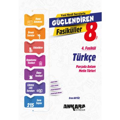 Ankara Yayıncılık LGS 8. Sınıf Türkçe Güçlendiren 4. Fasikül