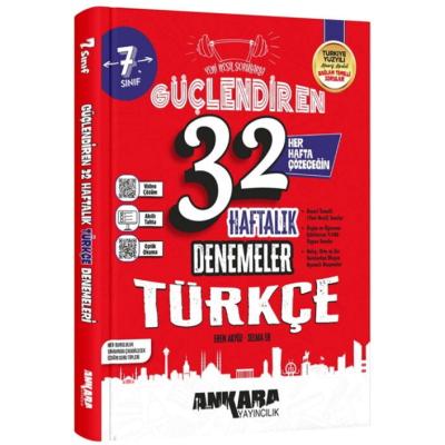 Ankara Yayıncılık 7. Sınıf Türkçe 32 Hafta Güçlendiren Denemeleri