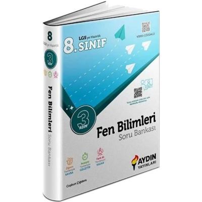 Aydın Yayınları LGS 8. Sınıf LGS Fen Bilimleri Üç Adım Soru Bankası