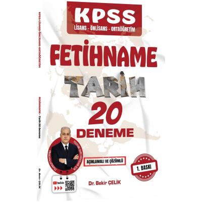 Bekir Çelik 2026 KPSS FETİHNAME Tarih Tamamı Çözümlü 20 Deneme 