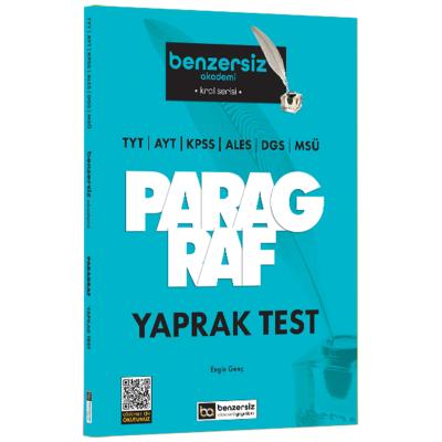 Benzersiz Akademi Yayınları TYT AYT KPSS ALES DGS MSÜ Kral Serisi Benzersiz Paragraf Yaprak Test