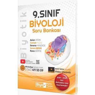 Biyotik Yayınları 9. Sınıf 2025 Biyoloji Soru Bankası