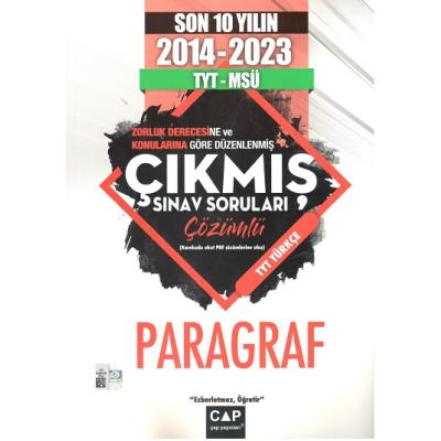 Çap Yayınları Tyt Msü Paragraf Son 10 Yıl Çıkmış Sorular