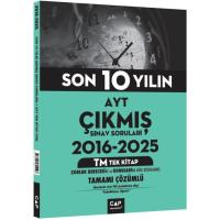 Çap Yayınları AYT TM Tek Kitap Son 10 Yılın Çıkmış Soruları (2016-2025)