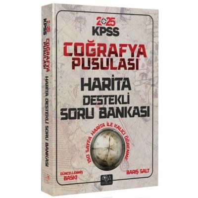 CBA Yayınları 2025 KPSS Coğrafya Pusulası Harita Destekli Soru Bankası - Barış Salt