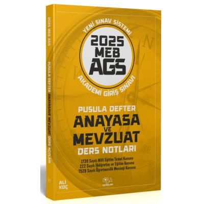 CBA Yayınları 2025 MEB-AGS Anayasa ve Mevzuat Pusula Defter Ders Notları - Ali Koç