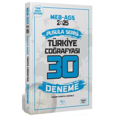 CBA Yayınları 2025 MEB-AGS Türkiye Coğrafyası 30 Deneme Çözümlü Pusula Serisi - Barış Salt