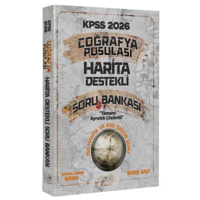 CBA Yayınları 2026 KPSS Coğrafya Pusulası Harita Destekli Soru Bankası Çözümlü - Barış Salt