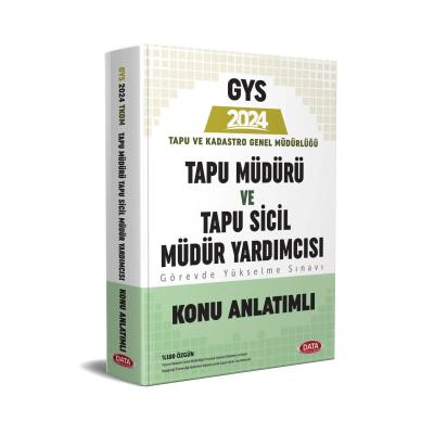 Data Yayınları 2025 Tapu Müdürü - Tapu Sicil Müdür Yardımcısı GYS Konu Anlatımlı