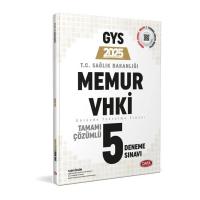Data Yayınları 2025 T.C. Sağlık Bakanlığı Memur VHKİ Tamamı Çözümlü 5 Deneme Sınavı