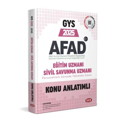 Data Yayınları 2025 AFAD Eğitim Uzmanı - Sivil Savunma Uzmanı GYS Konu Anlatımlı