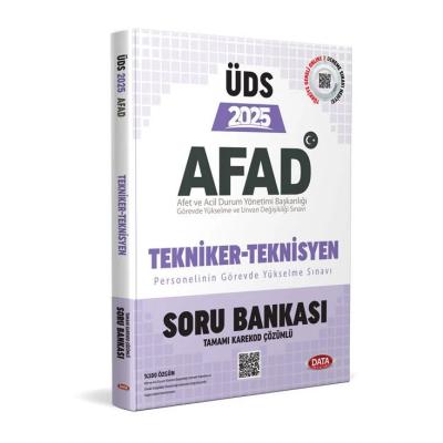 Data Yayınları 2025 AFAD Tekniker - Teknisyen ÜDS Soru Bankası - Karekod Çözümlü