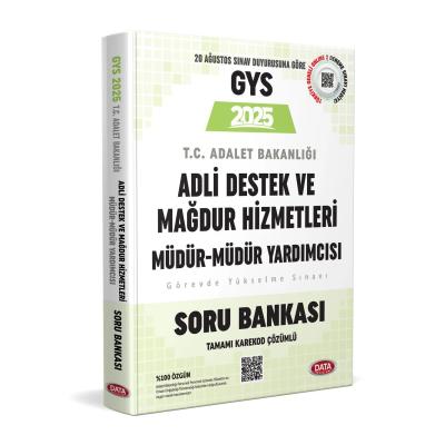Data Yayınları 2025 Adalet Bakanlığı Adli Destek ve Mağdur Hizmetleri Müdürü ve Müdür Yardımcısı - Karekod Çözümlü