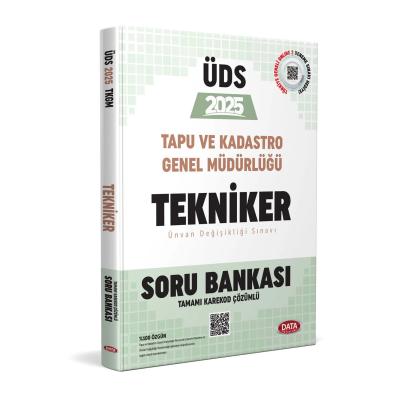 Data Yayınları 2025 Tapu ve Kadastro Genel Müdürlüğü UDS Tekniker Soru Bankası Karekod Çözümlü