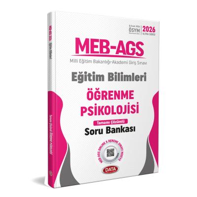 Data Yayınları 2026 MEB-AGS Eğitim Bilimleri Öğrenme Psikolojisi Tamamı Çözümlü Soru Bankası