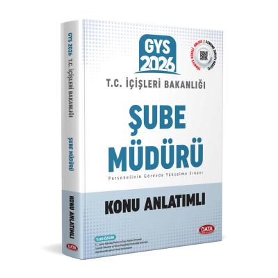 Data Yayınları 2026 T.C. İçişleri Bakanlığı Şube Müdürü GYS Konu Anlatımlı