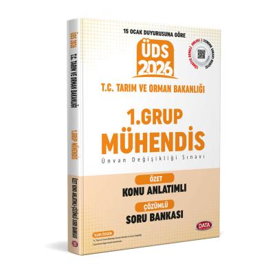 Data Yayınları 2026 T.C. Tarım ve Orman Bakanlığı ÜDS 1.Grup Mühendis Özet Konu Anlatımlı Çözümlü Soru Bankası