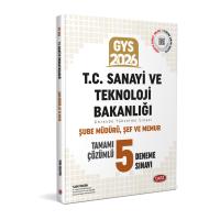 Data Yayınları 2026 T.C. Sanayi ve Teknoloji Bakanlığı GYS Şube Müdürü - Şef Tamamı Çözümlü 5 Deneme Sınavı