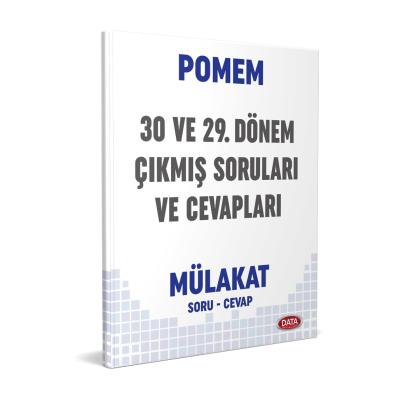 Data Yayınları POMEM 29-30. Dönem Mülakat Çıkmış Sorular ve Cevapları