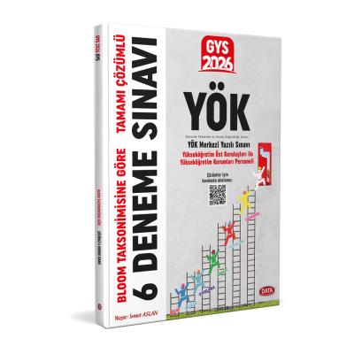 Data Yayınları 2026 YÖK GYS 6 Deneme Sınavı Karekod Çözümlü (Bloom Taksonimisine göre)