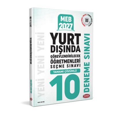 Data Yayınları 2027 MEB Yurt Dışında Görevlendirilecek Öğretmenleri Seçme Sınavı Tamamı Çözümlü 10 Deneme Sınavı