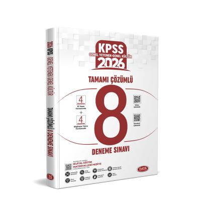 Data Yayınları 2026 KPSS Genel Yetenek Genel Kültür Tamamı Çözümlü 8 Deneme Sınavı (El Yazmalı)
