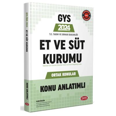 Data Yayınları 2024 Et ve Süt Kurumu GYS Ortak Konular Konu Anlatımlı