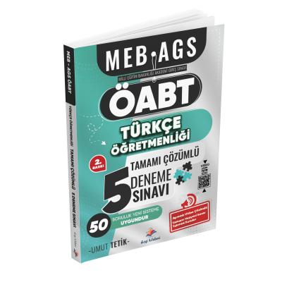 Dizgi Kitap MEB AGS ÖABT Türkçe Öğretmenliği Tamamı Ayrıntılı Video Çözümlü 5 Deneme Sınavı Umut Tetik 2. Baskı