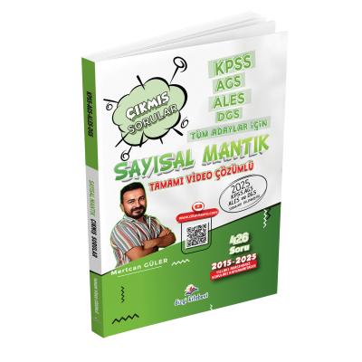 Dizgi Kitap ALES DGS KPSS AGS Tüm Adaylar İçin Sayısal Mantık Tamamı Video Çözümlü Çıkmış Sorular Mertcan Güler
