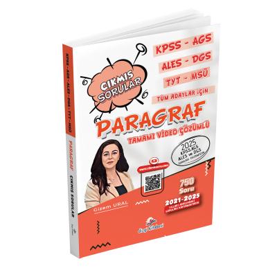 Dizgi Kitap KPSS AGS ALES DGS TYT MSÜ Tüm Adaylar İçin Tamamı Video Çözümlü Paragraf Çıkmış Sorular Gizem Ural