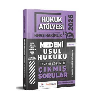 Dizgi Kitap 2026 Hukuk Atölyesi Hakimlik HMGS Hukuk Mesleklerine Giriş Sınavı Medeni Usul Hukuku Tamamı Çözümlü Çıkmış Sorular Mustafa Dinçdemir 2. Baskı