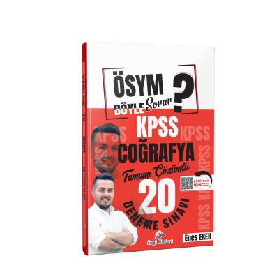 Dizgi Kitap ÖSYM Böyle Sorar 2026 KPSS Coğrafya Tamamı Çözümlü 20 Deneme Sınavı Enes Eker