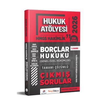 Dizgi Kitap 2026 Hukuk Atölyesi Hakimlik HMGS Hukuk Mesleklerine Giriş Sınavı Borçlar Hukuku Genel Özel Hükümler Tamamı Çözümlü Çıkmış Sorular Mustafa Dinçdemir 2. Baskı